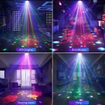 رقص نور ۳ لنز چندکاره کندویی لیزردار ریموت‌دار | Honeycomb Pattern Party Light DQ-500 - Image 3