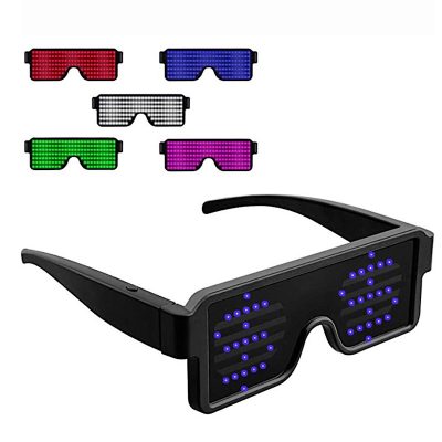 عینک ال ای دی (LED) مهمانی دی جی مدل شارژی تک رنگ