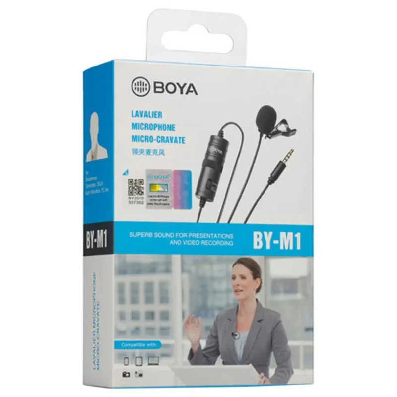 IMG_8748 میکروفون یقهای باسیم بویا اصلی Boya BY-M1 - تصویر 1